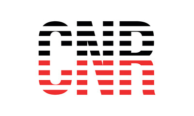 CNR three initial letter iconic line negative space minimal logo design vector template. monogram, abstract, wordmark, business, typography, minimalist, brand, company, flat, modern, unique, simple