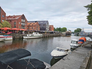 View of Klaipeda and the Dane River, Lithuania