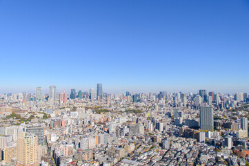 Fototapeta na wymiar 恵比寿ガーデンプレイスタワーの眺め