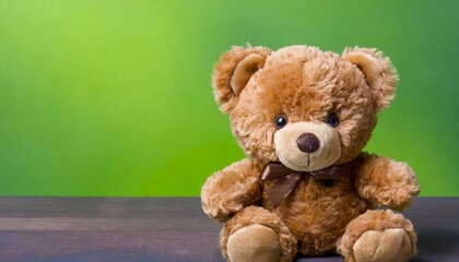 brown teddy bear baby toy on background format