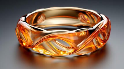 Orange color ring beautiful luxury jewelry