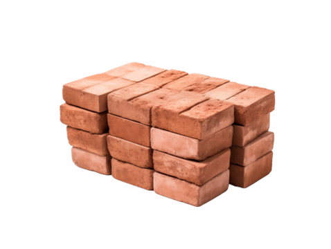 bricks isolated on white