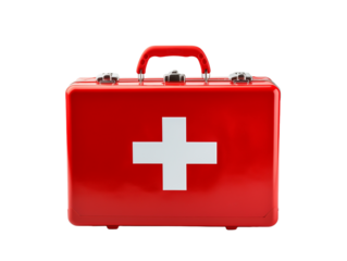 first aid kit isolated