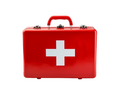 first aid kit isolated