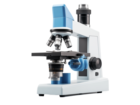 microscope isolated on white