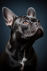 black french bulldog portrait