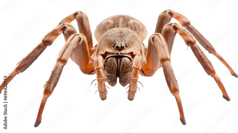 Wall mural wolf spider isolated on white