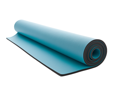 yoga mat isolated on white