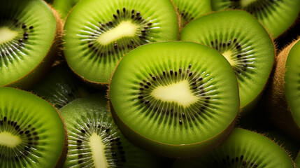 cut kiwis close-up. healthy eating concept