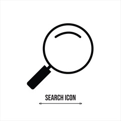 Magnifying glass icon. Search icon, flat vector graphic on isolated white background.