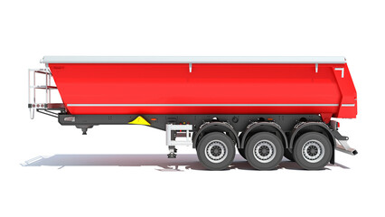 Mining Dump Trailer heavy construction machinery 3D rendering on white background © 3D Horse