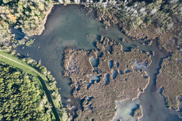 Aerial documentation of Lake Porta Pietrasanta Lucca