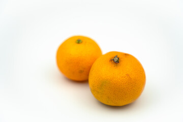 tangerines on a white background