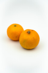 oranges on white background