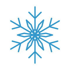 Snowflake icon isolated on a white background.