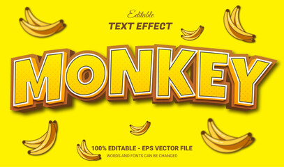 monkey editable text effect © Riskidesign