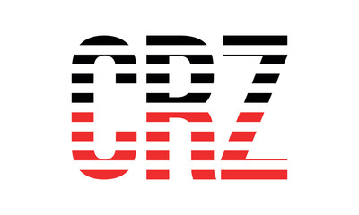CRZ three initial letter iconic line negative space minimal logo design vector template. monogram, abstract, wordmark, business, typography, minimalist, brand, company, flat, modern, unique, simple