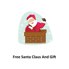 Santa claus gift Vector Illustration that can be easily modified or edit


