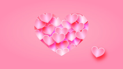 pink heart with pink petals