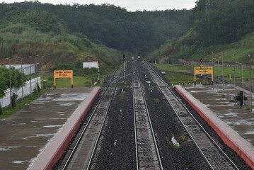 tracks in the countryside