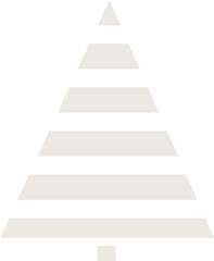 Modern white Christmas tree design, PNG file no background