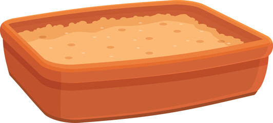 Small toilet filter icon cartoon vector. Sand cute happy. Bag care