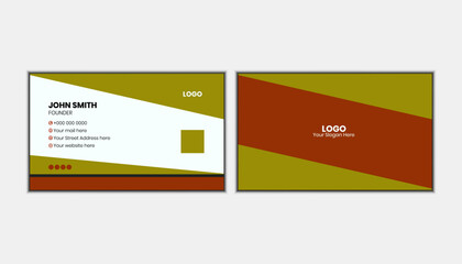 Printed Business Card template.