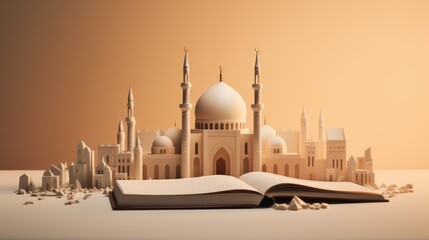 Fototapeta premium The golden mosque is a beautiful and ornate structure, with a large dome and minarets.
