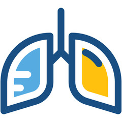 Lungs Vector Icon - obrazy, fototapety, plakaty