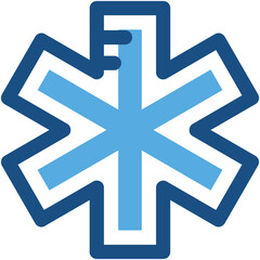 Obraz premium Star of Life Vector Icon