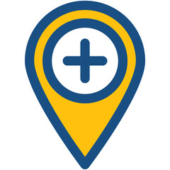 Obraz premium Hospital Location Vector Icon