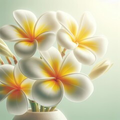 white frangipani flowers
