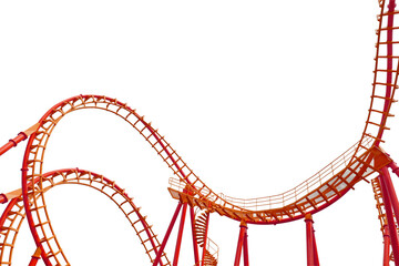 Rollercoaster isolated transparency background.. - 696457336