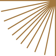Abstract Sun Linear Decorative Element