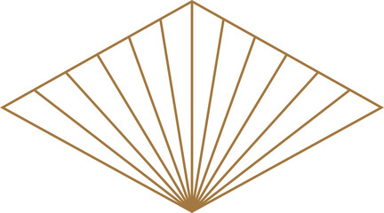 Abstract Sun Linear Decorative Element
