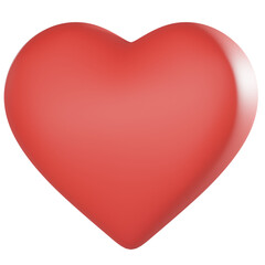 3d cartoon red heart shape
