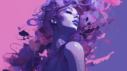 Fototapeta premium illustration of woman expressing Happiness, Sadness, Anger, Fear, Disgust, Surprise, Excitement, Gratitude, Joy, Jealousy, Embarrassment, Guilt, Anxiety, Satisfaction, Pride, Tranquility, Nostalgia