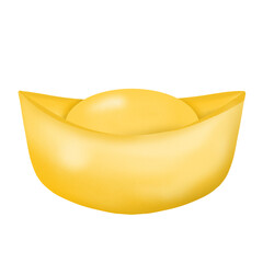 Chinese ingot gold money clipart