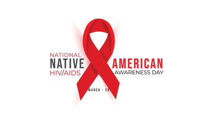 National Native American HIV AIDS Awareness Day. background, banner, card, poster, template. Vector illustration.