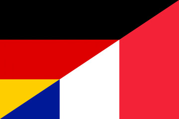 Fototapeta premium German and French flags together symbol icon