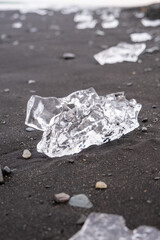 ice diamond on the beach