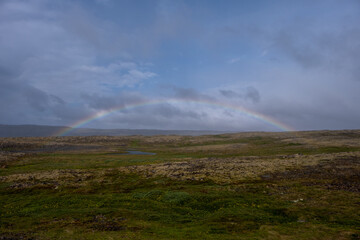 rainbow over the fields