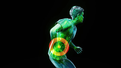 Abstract illustration of back pain