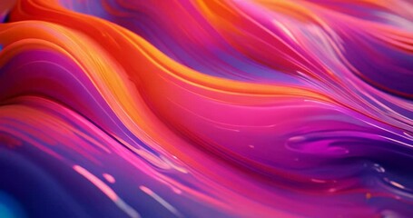 dynamic colorful vibrant iridescent liquid flow animation - calming rhythm background