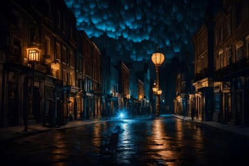 Fototapeta premium night city street