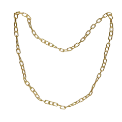 Foto op Plexiglas gold chain link jewellery necklace, luxury accessory, shiny, on transparent background © Layerform