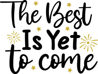 New Year 2024 text design for T-shirts and apparel on plain white transparent isolated background for shirt, hoodie, sweatshirt, card, tag, mug, icon, logo or badge