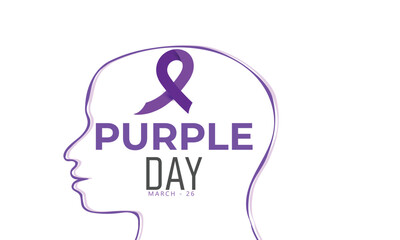 Purple Day. background, banner, card, poster, template. Vector illustration.