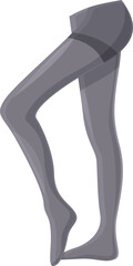 Hosiery pantyhose icon cartoon vector. Compression look. Lady legs model