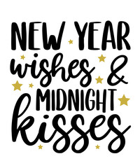Fototapeta premium New Year 2024 text design for T-shirts and apparel on plain white transparent isolated background for shirt, hoodie, sweatshirt, card, tag, mug, icon, logo or badge